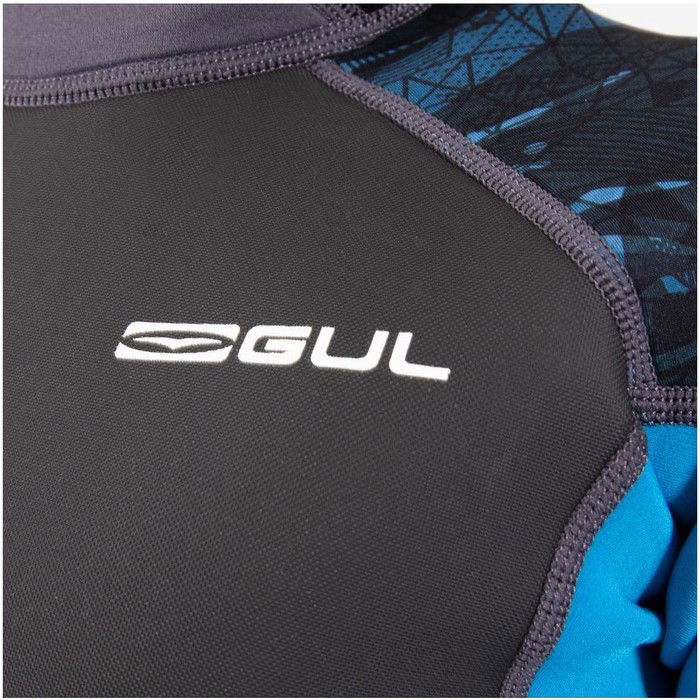 2024 Gul Junior Response 3/2mm Flatlock Back Zip Wetsuit RE1322-C1 - Grey / Blue